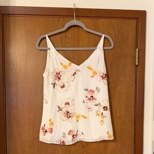 RW&CO. Floral Camisole in White and Pink
